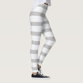 Leggings Rayures de bonbon grises blanches (Droite)