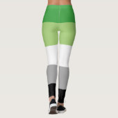 Leggings Rayures de fierté aromantique (Dos)