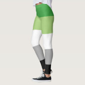 Leggings Rayures de fierté aromantique (Gauche)