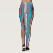 Leggings Rayures de peinture colorées (Dos)