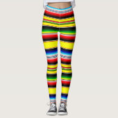 Leggings Rayures de serape brillantes (Devant)