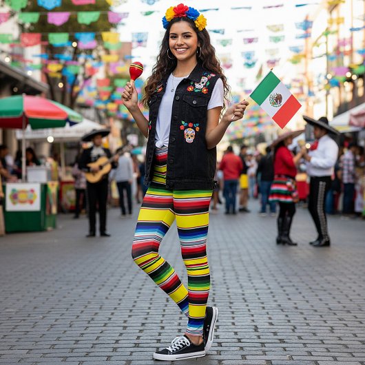 Leggings Rayures de serape brillantes