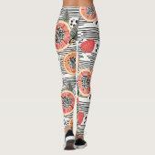 Leggings Rayures de tranche de citron bold (7) (Dos)