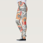 Leggings Rayures de tranche de citron bold (7) (Gauche)