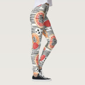 Leggings Rayures de tranche de citron bold (7) (Droite)
