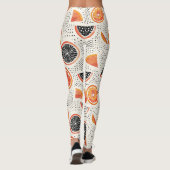 Leggings Rayures de tranches de citrus gras (1) (Dos)