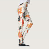 Leggings Rayures de tranches de citrus gras (1) (Droite)