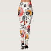 Leggings Rayures de tranches de citrus gras (3) (Dos)