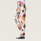 Leggings Rayures de tranches de citrus gras (3) (Gauche)