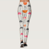 Leggings Rayures de tranches de citrus gras (4) (Dos)