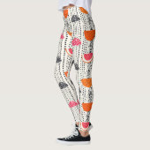Leggings Rayures de tranches de citrus gras (4) (Gauche)