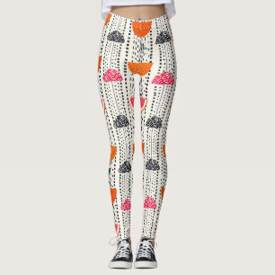 Leggings Rayures de tranches de citrus gras (4)