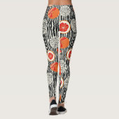 Leggings Rayures de tranches de citrus gras (6) (Dos)