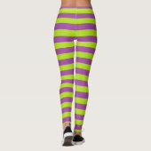 Leggings Rayures de vert et de pourpre de chaux (Dos)