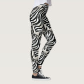 Leggings Rayures de zèbre noir chic (Droite)