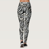 Leggings Rayures de zèbre noir chic (Dos)