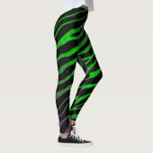 Leggings Rayures déchirées de l'espace-temps - Violet/Vert (Droite)