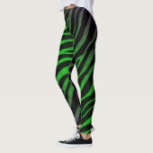 Leggings Rayures déchirées de l'espace-temps - Violet/Vert (Gauche)
