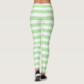 Leggings Rayures doucement vertes et blanches (Dos)