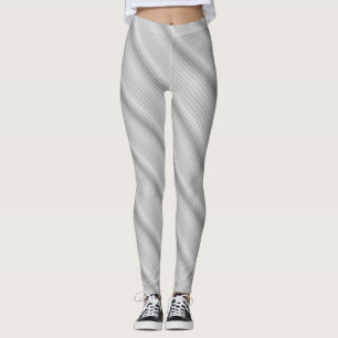 Leggings Rayures élégantes grises et blanches