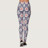 Leggings Rayures et motif de points nautiques (Dos)