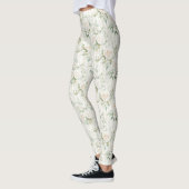 Leggings Rayures Florales Crème Romantiques (Gauche)