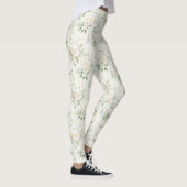 Leggings Rayures Florales Crème Romantiques (Droite)