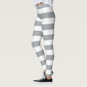 Leggings Rayures grises et blanches (Gauche)