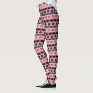 Leggings Rayures horizontales géométriques et symboles