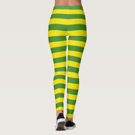 Leggings Rayures jaune et verte (Dos)