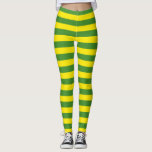 Leggings Rayures jaune et verte<br><div class="desc">Lignes horizontales Jaune et Vert Grilles lignes sans couture répétition Motif Design Arrière - plan Imprimer</div>