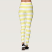 Leggings Rayures jaune pâle et blanches (Dos)