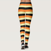 Leggings Rayures jaune pâle, noires et oranges (Dos)