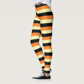 Leggings Rayures jaune pâle, noires et oranges (Gauche)