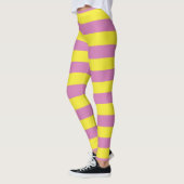 Leggings Rayures Jaune Rose (Gauche)