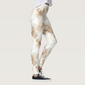 Leggings Rayures Marron Crème Rustique (Droite)