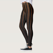 Leggings Rayures marron noir Steampunk (Gauche)