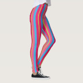 Leggings Rayures Multi Colorées Amusantes (Droite)