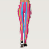 Leggings Rayures Multi Colorées Amusantes (Dos)