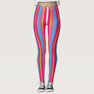 Leggings Rayures Multi Colorées Amusantes