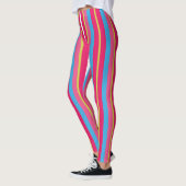 Leggings Rayures Multi Colorées Amusantes (Gauche)