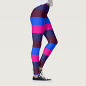 Leggings Rayures néon de minuit (Droite)