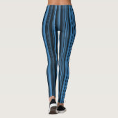 Leggings Rayures Noir Bleu (Dos)