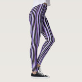 Leggings Rayures Noir Violet (Droite)