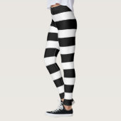 Leggings Rayures noires et blanches (Gauche)