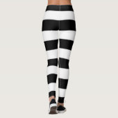 Leggings Rayures noires et blanches  (Dos)