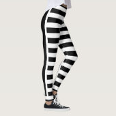 Leggings Rayures noires et blanches audacieuses (Droite)