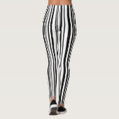 Leggings Rayures noires et blanches de concepteur - de (Dos)