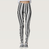 Leggings Rayures noires et blanches de concepteur - de (Devant)