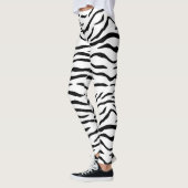 Leggings Rayures noires et blanches de tigre (Gauche)